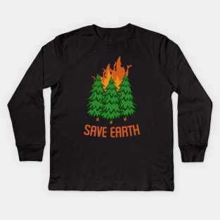 Save Earth, Rescue Animals for men women dad mom T-Shirt Kids Long Sleeve T-Shirt